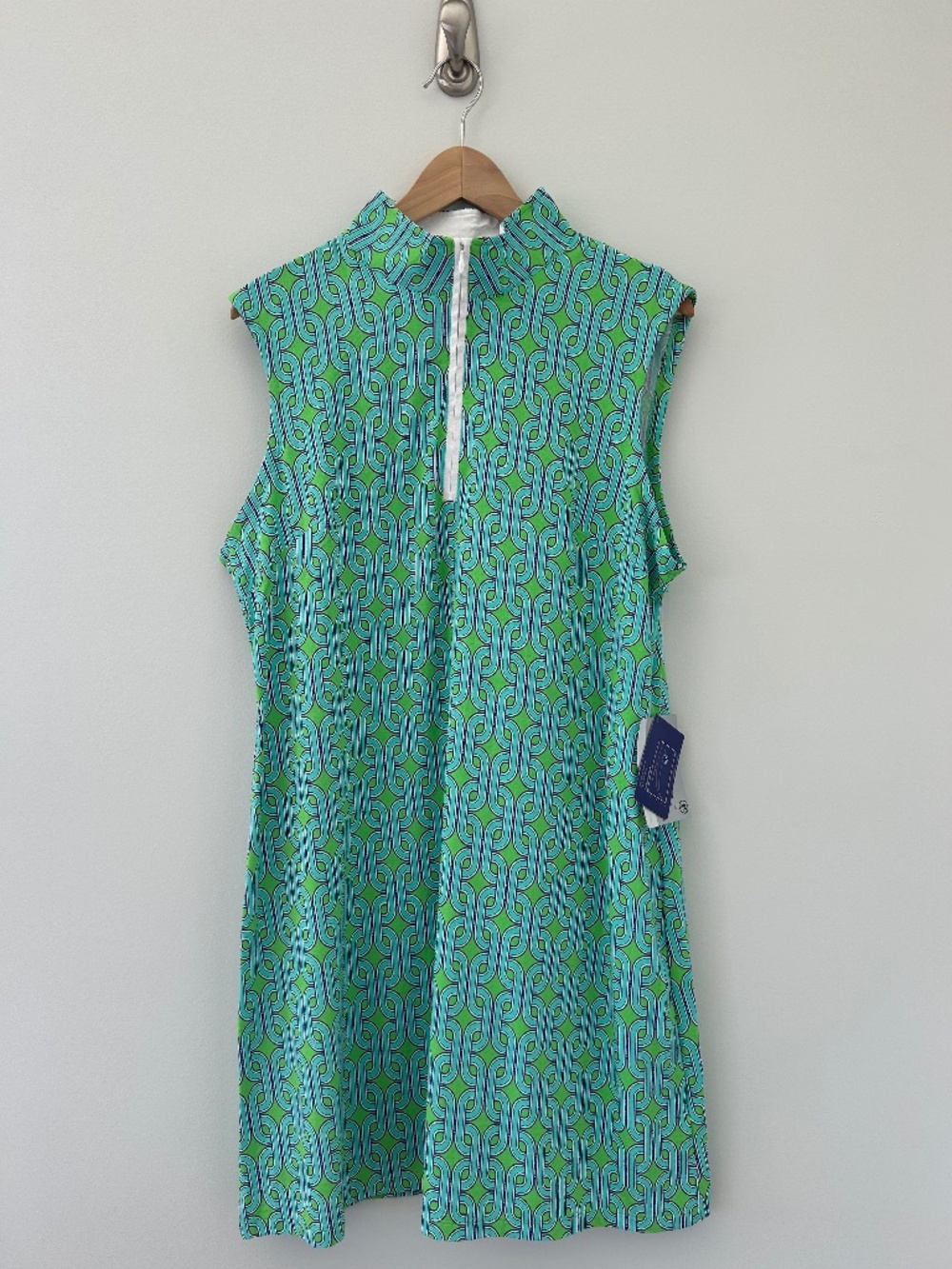 NWT IBKUL Sleeveless Mock Dress Andrea Kelly Green SZ XL